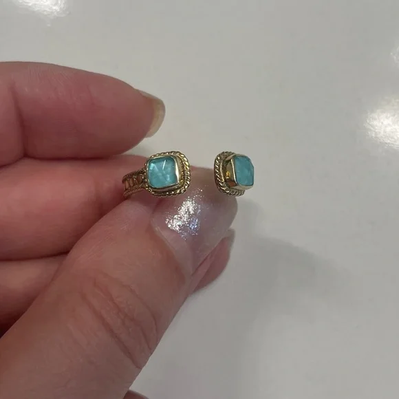 Anna Beck Gold Over Sterling Silver Ring With Turquoise-colored stones - Picture 2 of 6